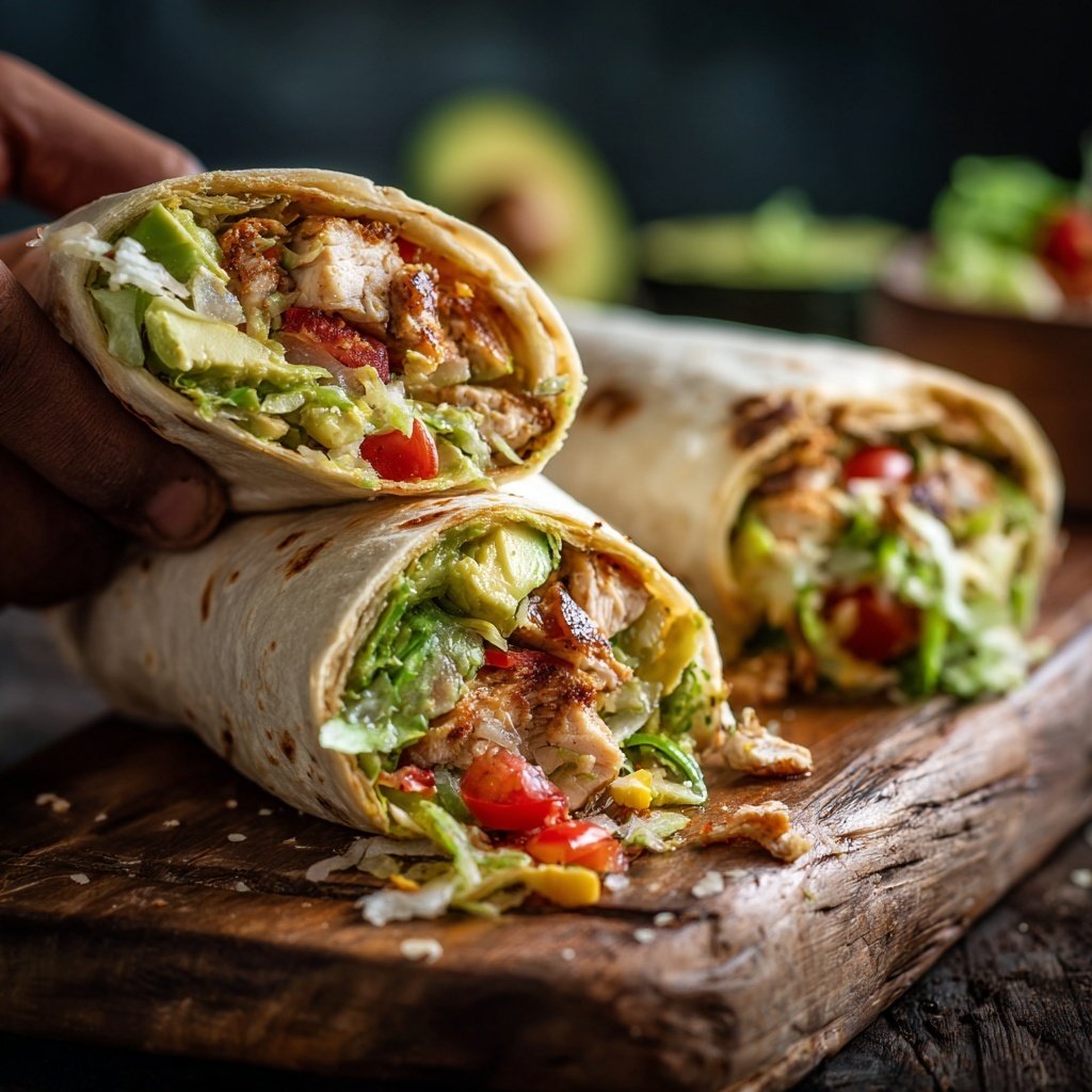 Healthy Chicken And Avocado Wrap