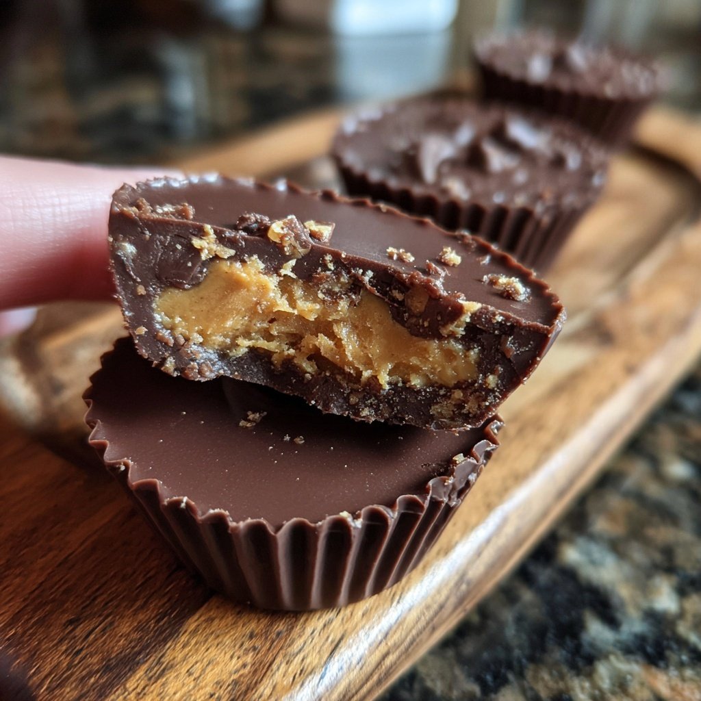 Homemade Peanut Butter Cups with Dates