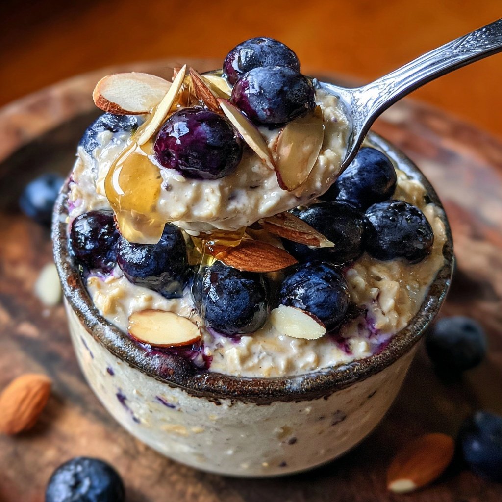 Blueberry Almond Overnight Oats