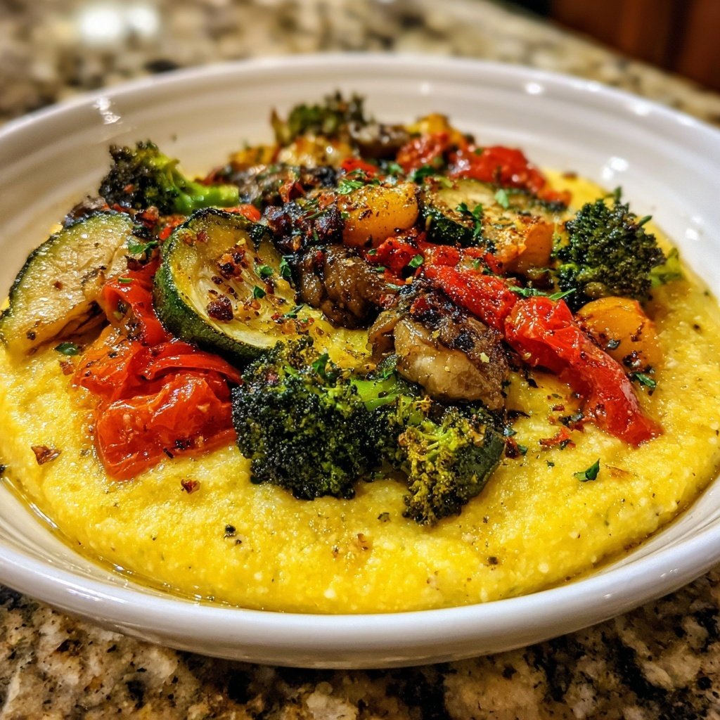 Creamy Polenta with Roasted Vegetables