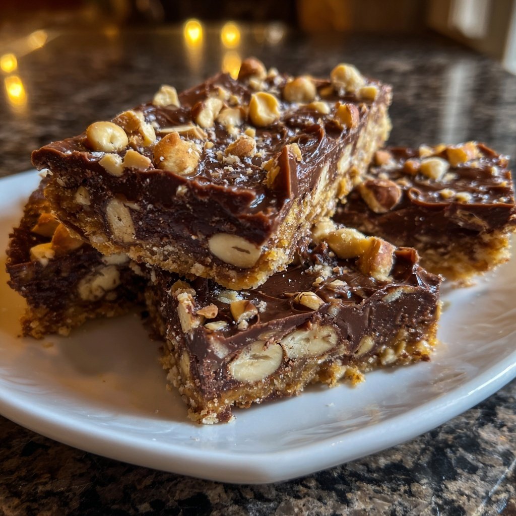 Chocolate Banana Hazelnut Snack Squares