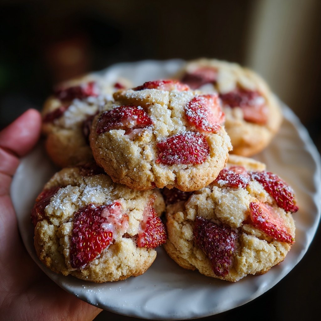 Spring Strawberry Sugar Cookies