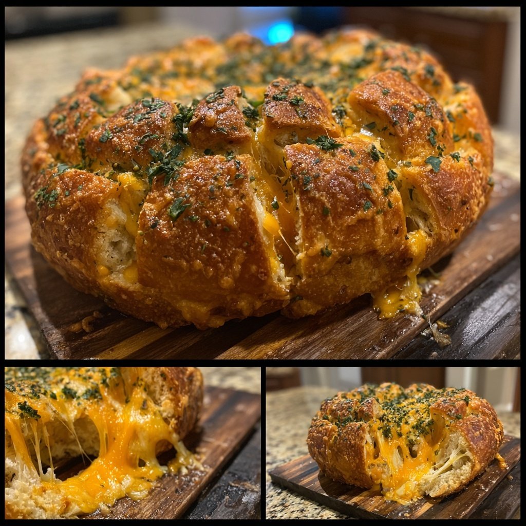 Super Bowl Party Food Cheesy Pull Apart Bread